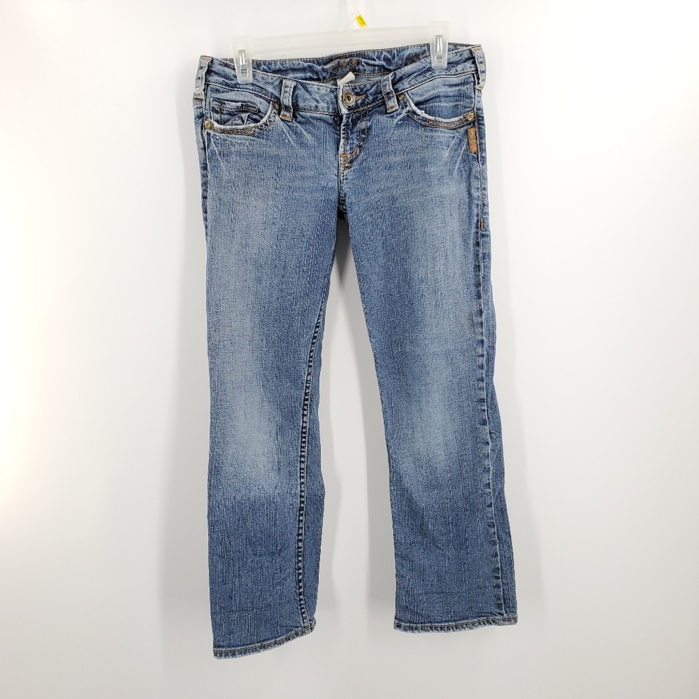 Silver Skinny Straight Jeans Washed Out Size 24